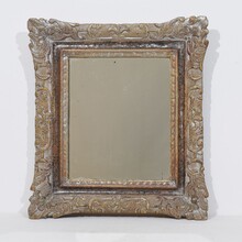 Small Louis XV silver -gilt carved wooden mirror, France circa 1750