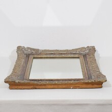 Small Louis XV silver -gilt carved wooden mirror, France circa 1750