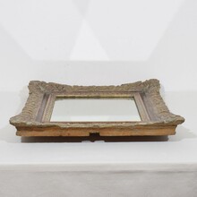 Small Louis XV silver -gilt carved wooden mirror, France circa 1750