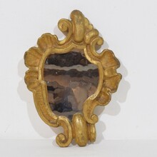 Baroque carved wooden mirror, Italy circa 1750