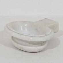 Small baroque marble holy water font or stoup, Italy circa 1750