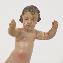 Small carved wooden baroque angel, Italy circa 1700-1750