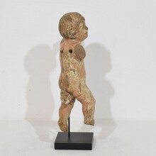Small hand carved baroque angel fragment, Italy circa 1750