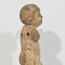 Small hand carved baroque angel fragment, Italy circa 1750