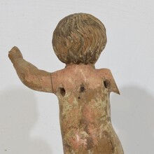 Small hand carved baroque angel fragment, Italy circa 1750