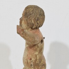 Small hand carved baroque angel fragment, Italy circa 1750