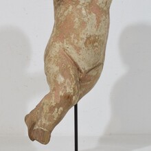 Small hand carved baroque angel fragment, Italy circa 1750