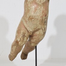 Small hand carved baroque angel fragment, Italy circa 1750