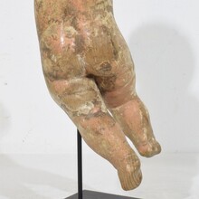 Small hand carved baroque angel fragment, Italy circa 1750