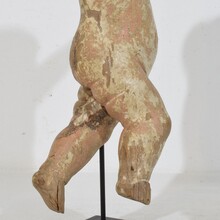 Small hand carved baroque angel fragment, Italy circa 1750