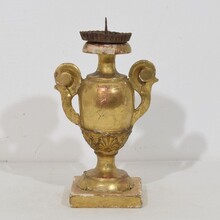 Small neoclassical giltwood candleholder, Italy circa 1780-1800