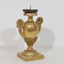 Small neoclassical giltwood candleholder, Italy circa 1780-1800