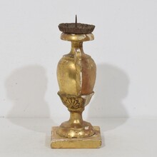 Small neoclassical giltwood candleholder, Italy circa 1780-1800