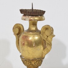 Small neoclassical giltwood candleholder, Italy circa 1780-1800