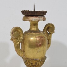 Small neoclassical giltwood candleholder, Italy circa 1780-1800