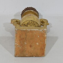 Small neoclassical giltwood candleholder, Italy circa 1780-1800