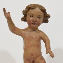 Hand carved wooden baroque angel figure, Spain circa 1650-1750