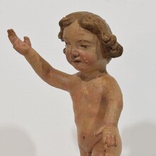 Hand carved wooden baroque angel figure, Spain circa 1650-1750