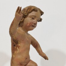 Hand carved wooden baroque angel figure, Spain circa 1650-1750