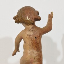 Hand carved wooden baroque angel figure, Spain circa 1650-1750