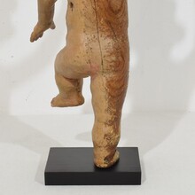 Hand carved wooden baroque angel figure, Spain circa 1650-1750