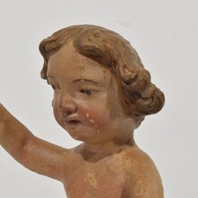 Hand carved wooden baroque angel figure, Spain circa 1650-1750