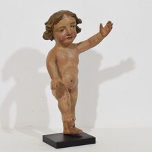 Hand carved wooden baroque angel figure, Spain circa 1650-1750