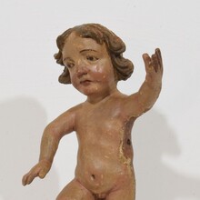 Hand carved wooden baroque angel figure, Spain circa 1650-1750