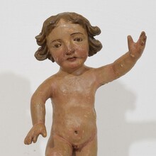 Hand carved wooden baroque angel figure, Spain circa 1650-1750