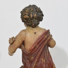 Hand carved wooden baroque angel, Spain circa 1750