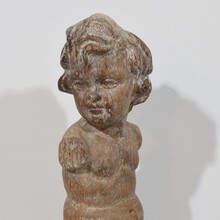 Hand carved wooden baroque angel, Spain circa 1750-1800