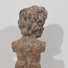 Hand carved wooden baroque angel, Spain circa 1750-1800