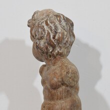 Hand carved wooden baroque angel, Spain circa 1750-1800
