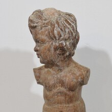 Hand carved wooden baroque angel, Spain circa 1750-1800