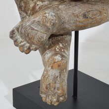 Hand carved wooden baroque angel, Spain circa 1750-1800