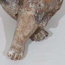 Hand carved wooden baroque angel, Spain circa 1750-1800