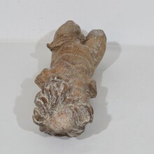 Hand carved wooden baroque angel, Spain circa 1750-1800
