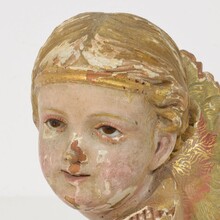 Hand carved winged angel head, Spain circa 1900-1920