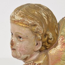 Hand carved winged angel head, Spain circa 1900-1920