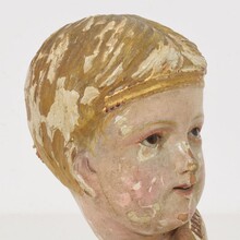 Hand carved winged angel head, Spain circa 1900-1920