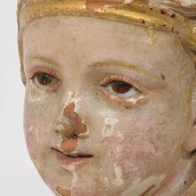 Hand carved winged angel head, Spain circa 1900-1920