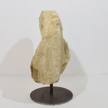 Medieval carved stone fragment depicting a dragon/ mythical figure, Spain circa 1250-1450