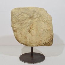 Medieval carved stone fragment depicting a dragon/ mythical figure, Spain circa 1250-1450